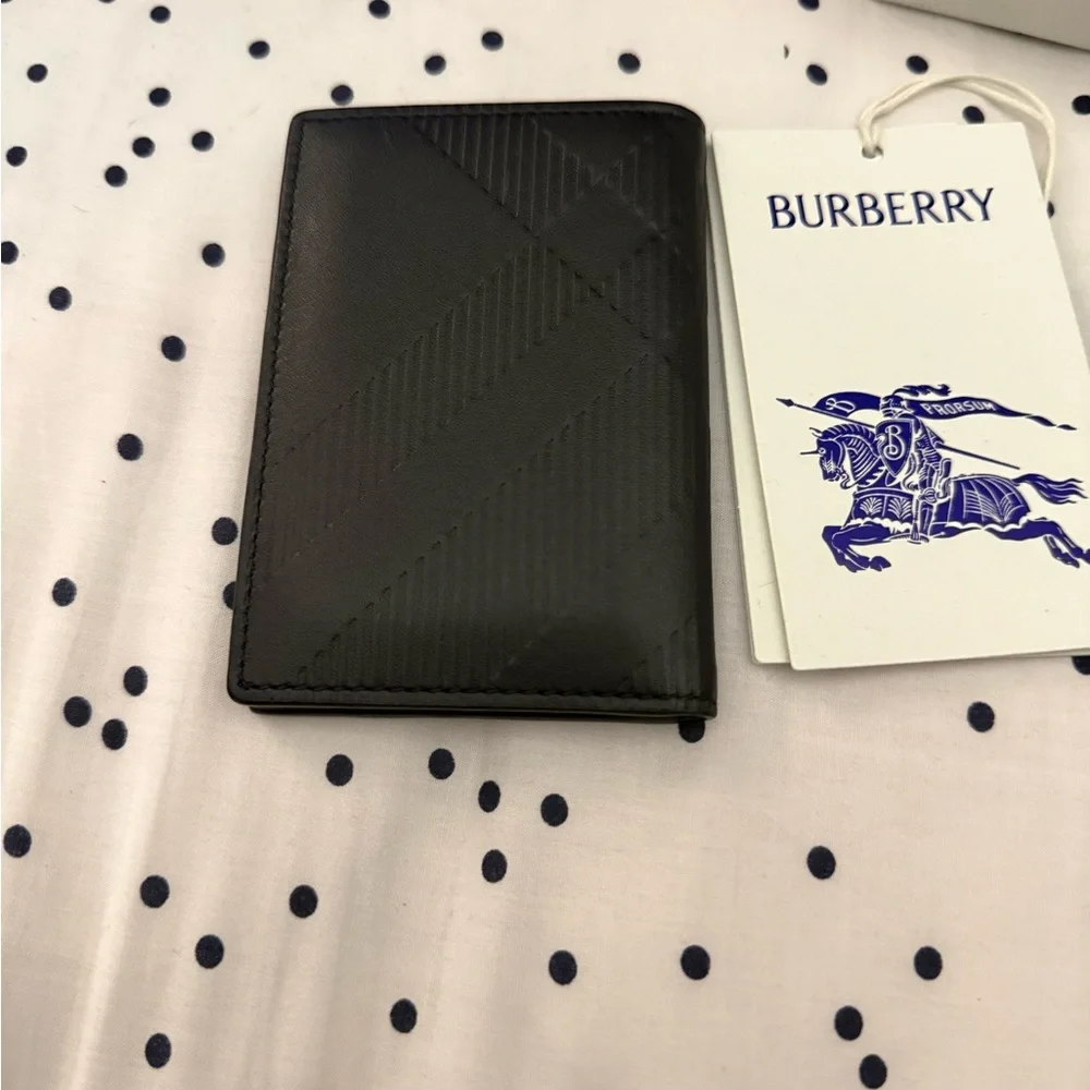 Burberry Embossed Leather Card Case - Picture 3 of 5
